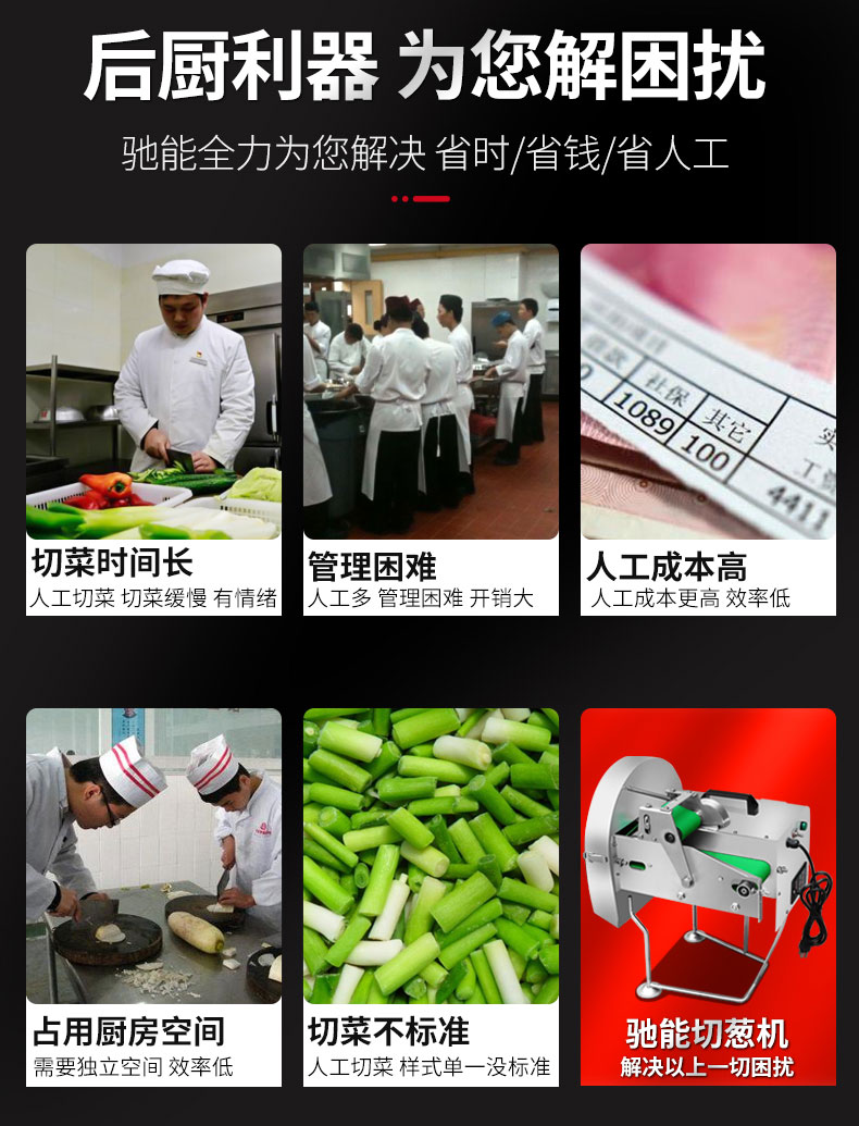 AG庄闲切葱机与人工对比