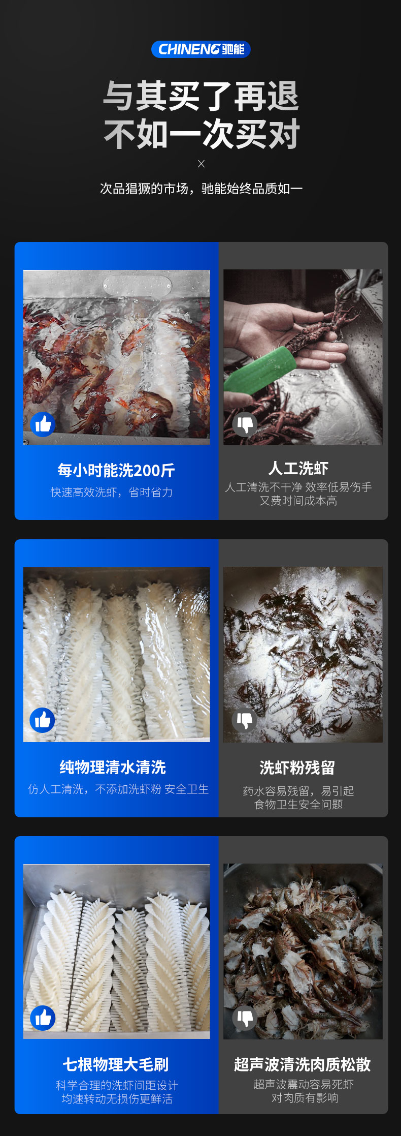 AG庄闲小龙虾清洗机与人工洗虾对比